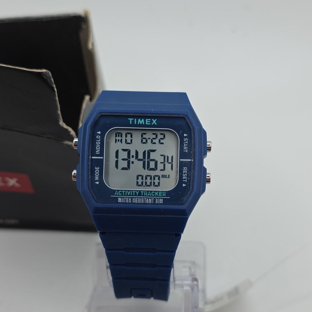 Timex Activity Tracker Wrist Fitness Watch Water Resistant 30M Blue